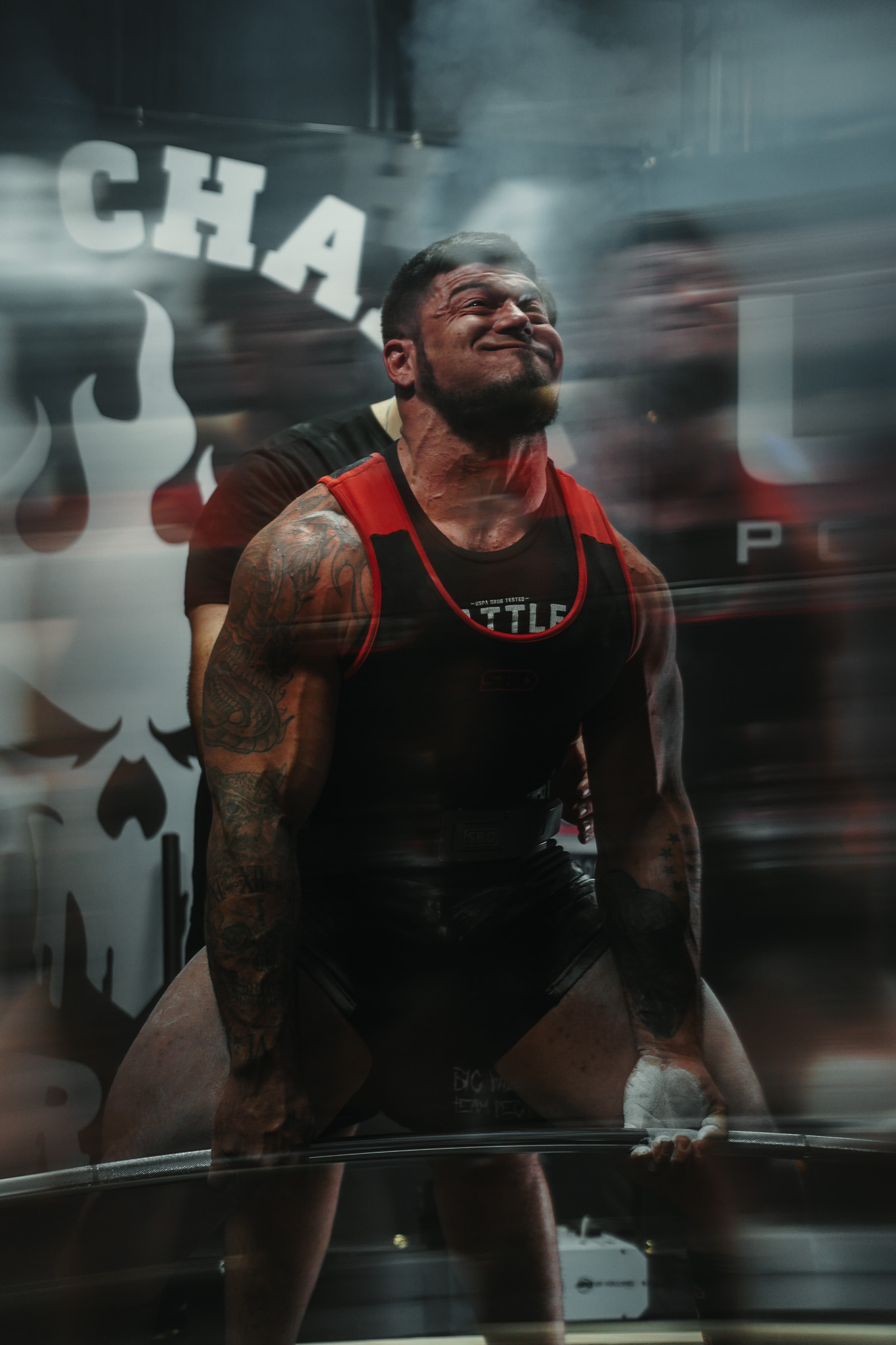 Deadlift captured in motion