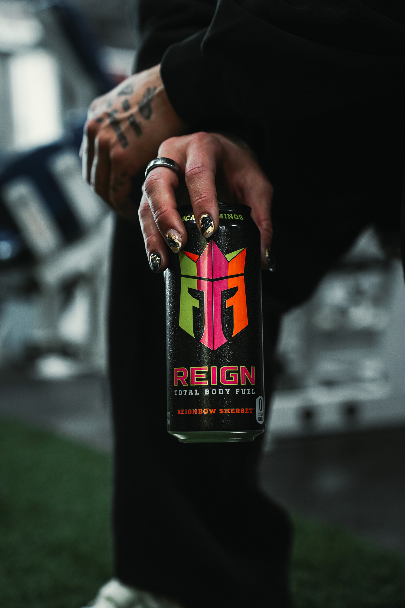 Reignbow Sherbet can held in a gym