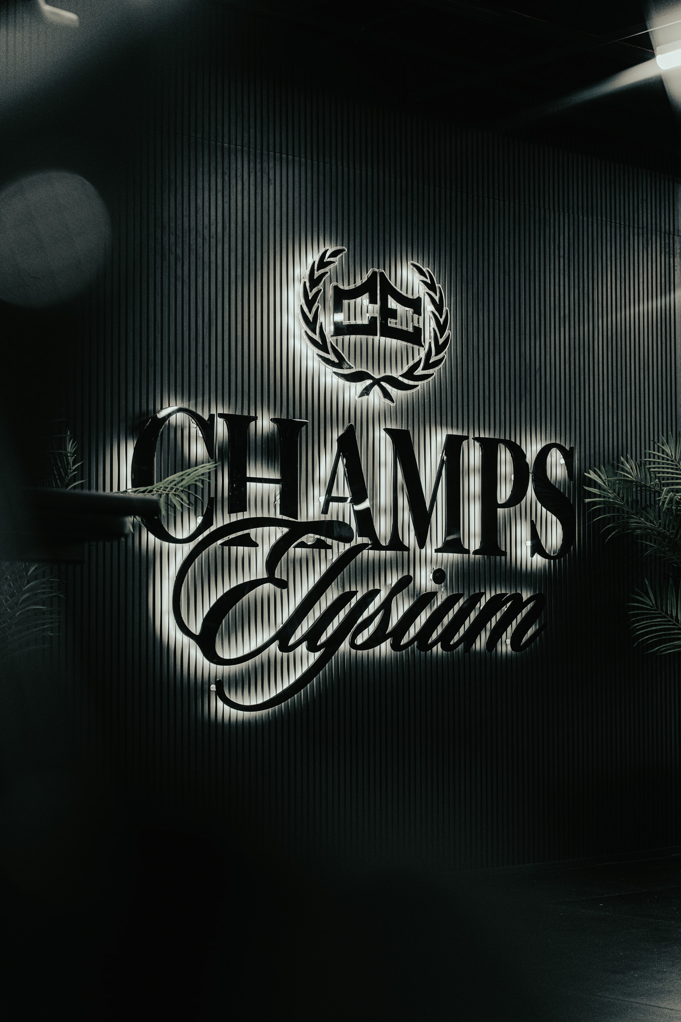 Champs Elysium gym wall sign
